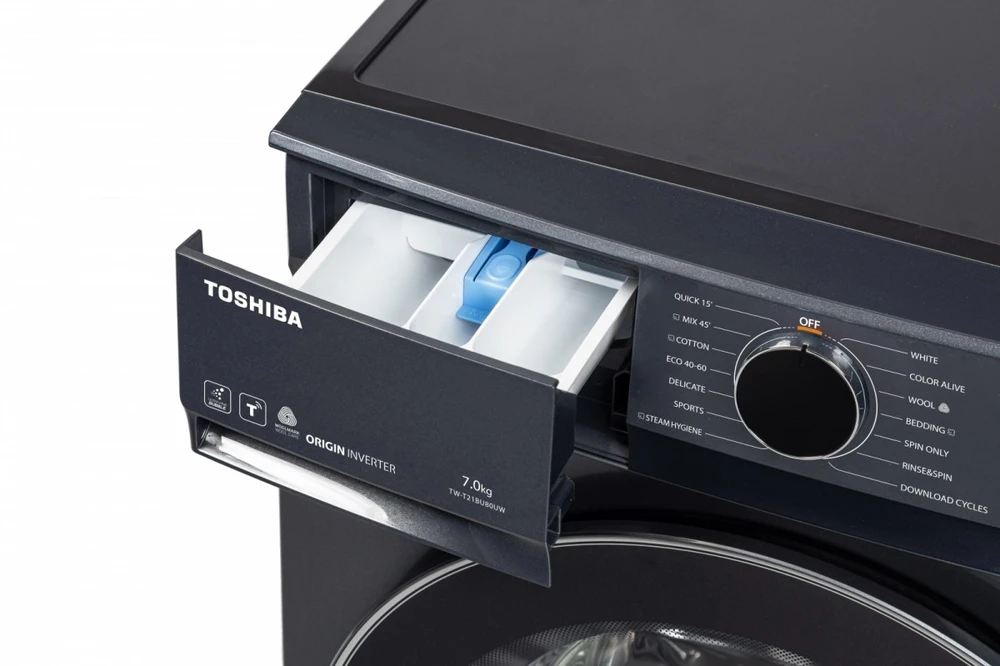 Toshiba Skalbimo mašina tw-21bu80uwbk(mg) 7kg morandi pilkas