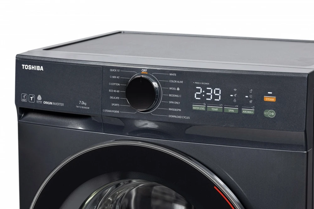 Toshiba Skalbimo mašina tw-21bu80uwbk(mg) 7kg morandi pilkas