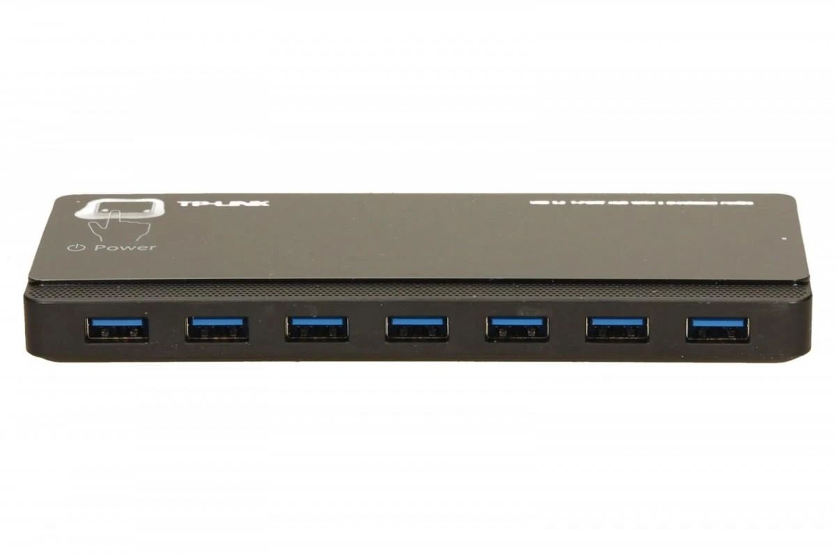 TP-LINK 7 jungtys USB 3.0 Hub su 2 maitinimo įkrovikliais jungtys 2.4A Max Desktop ir 12V/4A maitinimo adapteris