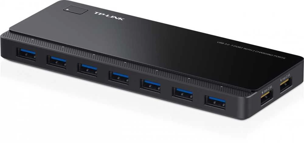 Adapteris - USB Hub TP-Link UH720 9-Port USB 3.2 Gen 1 5000 Mbit/s Juodas