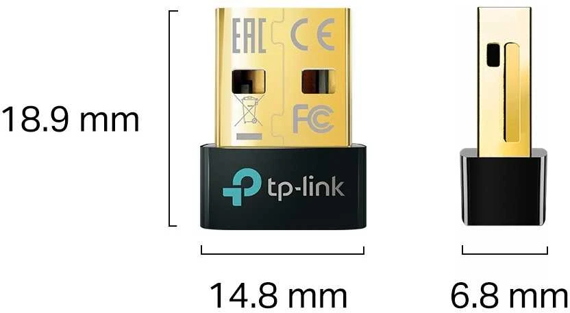 TP-LINK „Bluetooth 5.0 Nano“ USB adapteris, specifikacija: USB 2.0