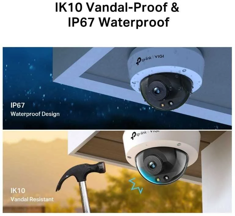 Tp-link vigi c250 kopułowa kamera bezpieczeństwa ip wewnętrz i na wolnym powietrzu 2880 x 1620 px sufit