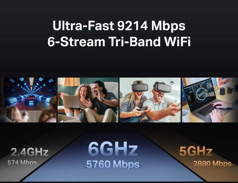 Maršrutizatorius TP-Link Archer BE550, trijų juostų, Wi-Fi 7