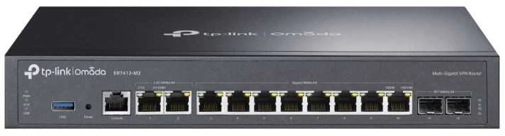 TP-Link Omada ER7412-M2 laidinis maršrutizatorius 2.5 Gigabit Ethernet, Gigabitinis eternetas Juoda