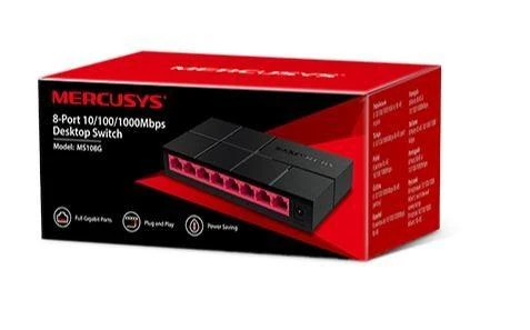 Šakotuvas TP-Link „Mercusys“ | Komutatorius | MS108G | Nevaldomas | Stalinis | Maitinimo šaltinio tipas: Išorinis