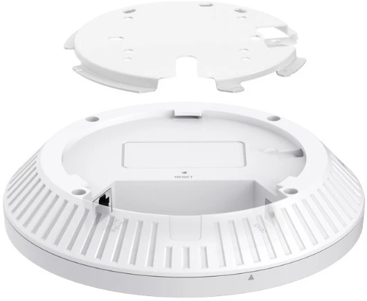 Maršrutizatorius TP-LINK Omada 7 UR - BE5000 5 srautų lubų dviejų juostų „Wi-Fi 7" prieigos taškas | EAP727 | 2,4 GHz, 5 GHz | 802.11ax | 10/100/1000/2500 Mbit/s | Ethernet LAN (RJ-45) jungtys 1 | MU-MiMO Ne | PoE+