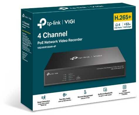 tp-link vigi nvr1004h-4p įrašymo įrenginys