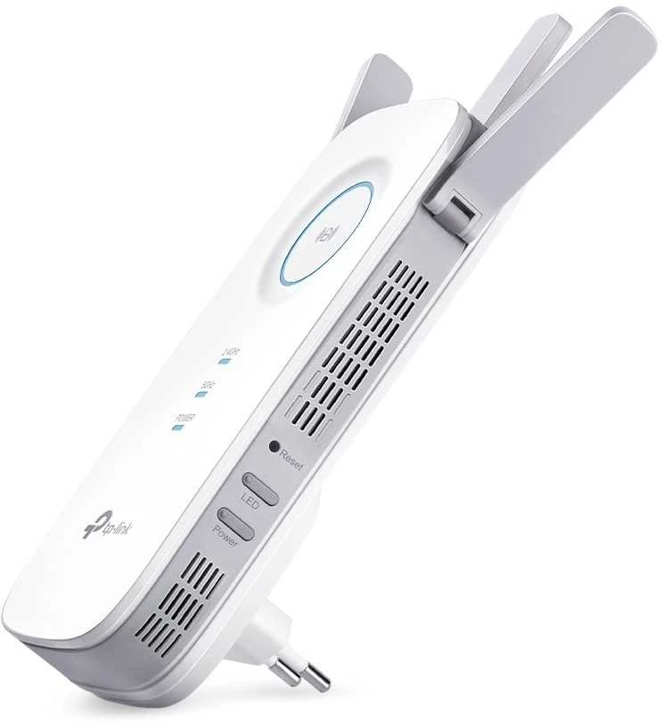 TP-LINK AC1750 dviejų juostų belaidis sieninis diapazono plėstuvas Qualcomm 1300Mbps esant 5GHz + 450Mbps esant 2,4Ghz 802.11ac/a/b/g/n