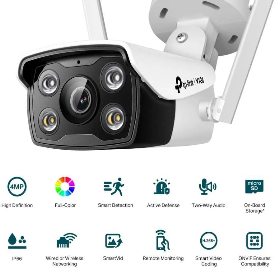 TP-Link Vigi C340-W 4MP Bullet lauko kamera