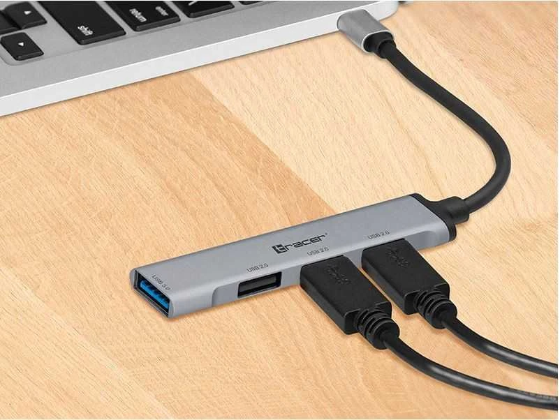 Tracer Hub usb 3.0 h40 4 prievadai, usb-c