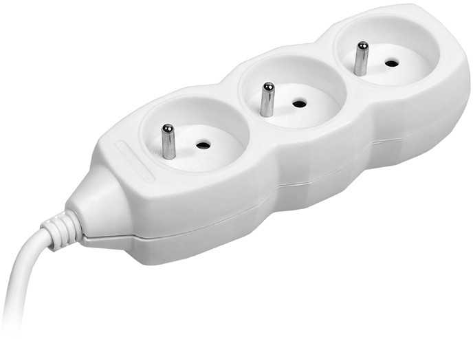 TRACER TRALIS44614 Prailginimo laidas PowerCord 3m 3 lizdai baltas