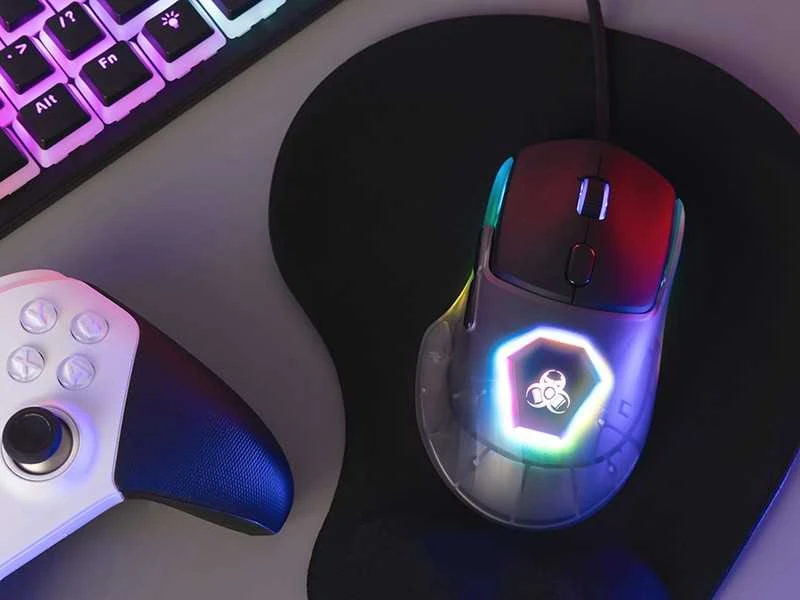 Pelė Myszka žaidimams Tracer GameZone NEON su laidu 12400 dpi optinė juoda