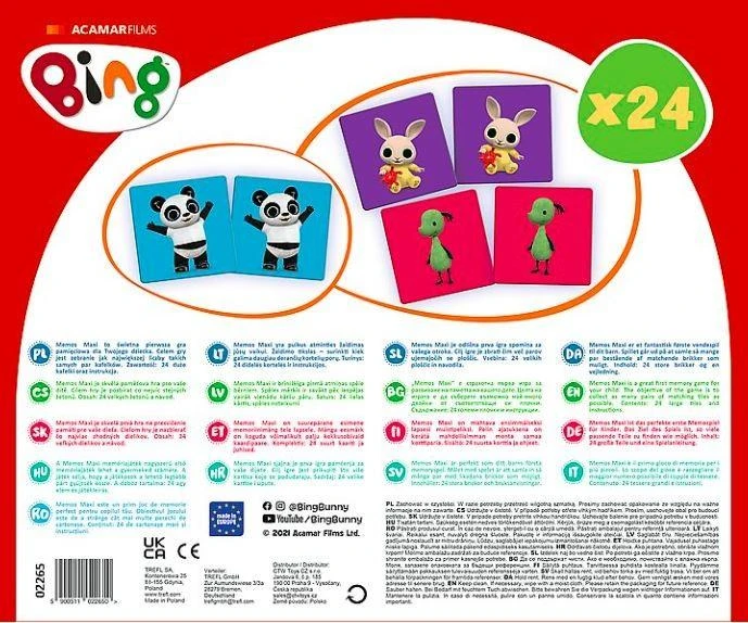 Trefl Atmintį lavinantis stalo žaidimas „Bing“