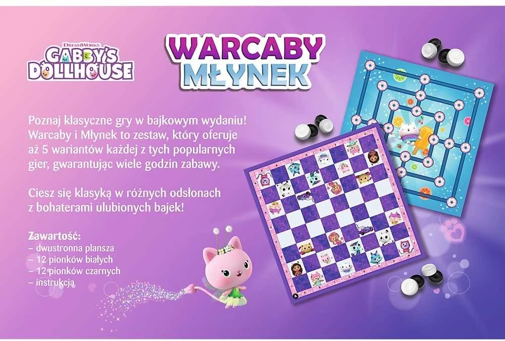 Trefl Šaškių ir Malūno žaidimas Gabi Gabby Lėlių Nameliui