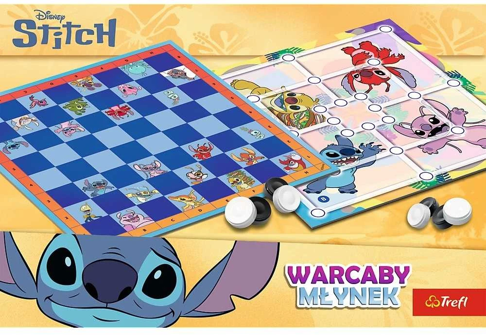 TREFL 02799 Šaškių žaidimas ir Lilo & Stitch šlifuoklis