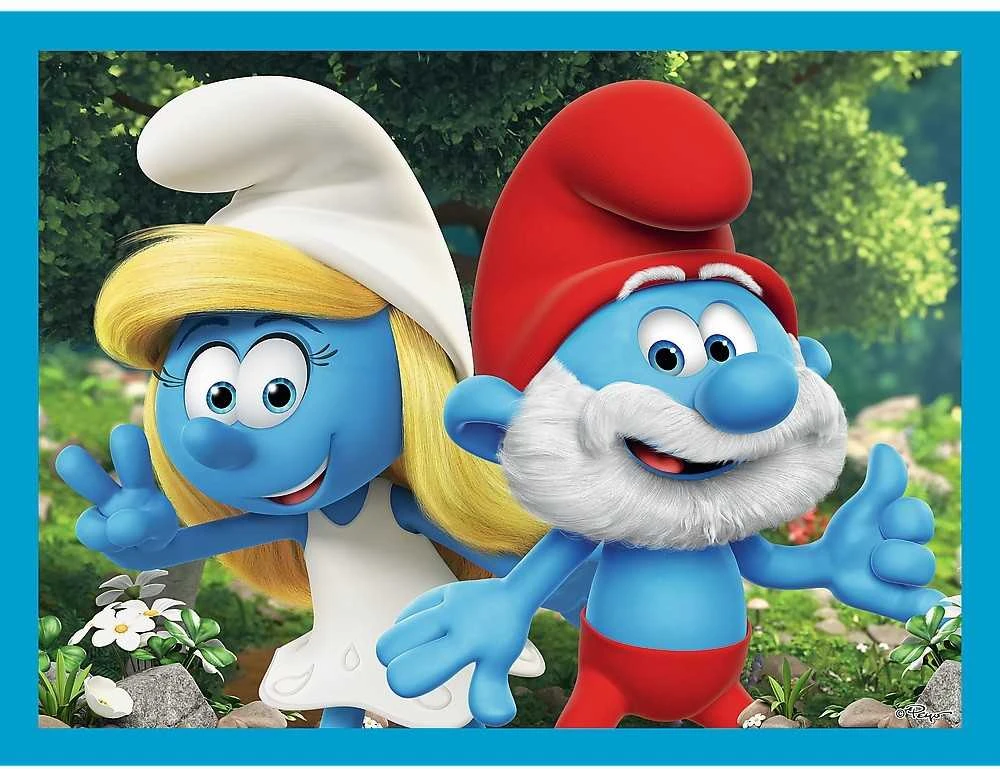 TREFL 93656 Dėlionė 2in1 + MEMOS Laimingi Smurfai Žaidimai