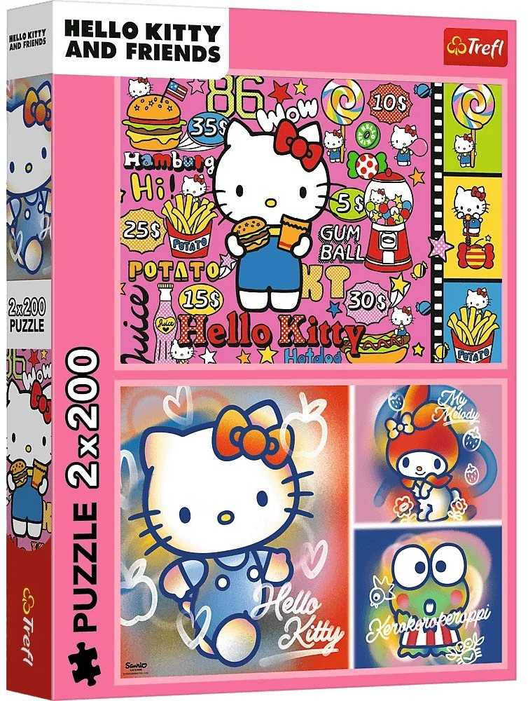 Trefl Dėlionė 2x200 vnt. - Hello Kitty ir draugai aprašymas - Prekės nuotrauka