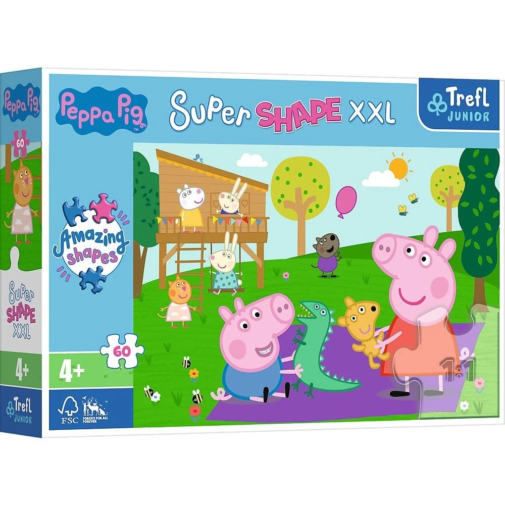 Trefl dėlionė 60 vnt. - Peppa Pig Pramogos su broliu