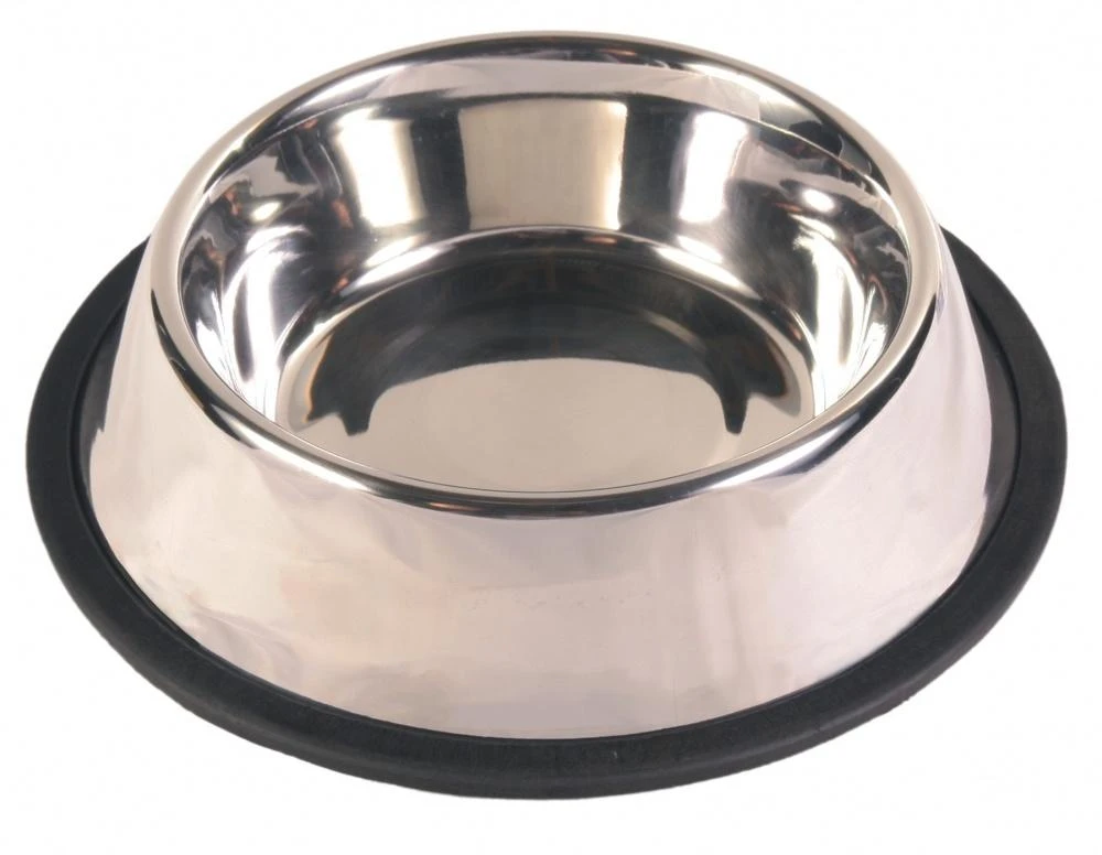 Trixie Dubenėlis metalinis 0.9l 17cm su guma