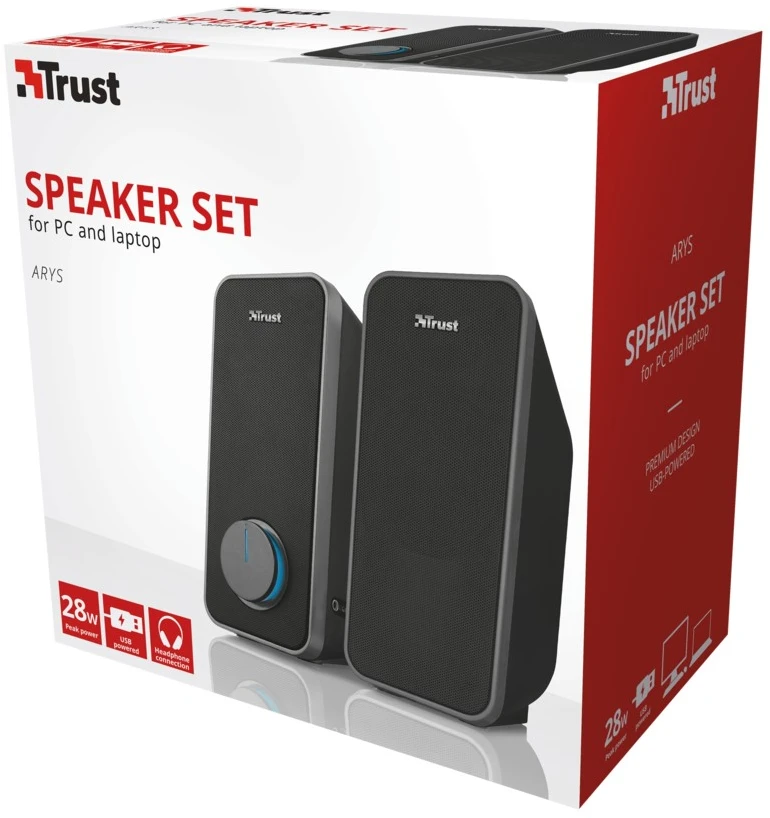 Kompiuterio kolonėlės Computer speaker Trust Arys 20179 (Juodas)