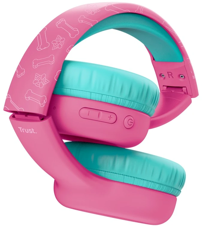 Auriculares inalámbricos para niños TRUST Nouna de PAW Patrol, spalva rosa