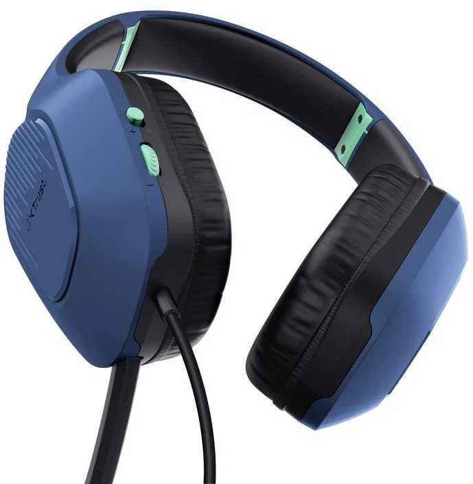 Laidinės žaidimų ausinės TRUST GTX 415 ZIROX, mėlynos, modelis