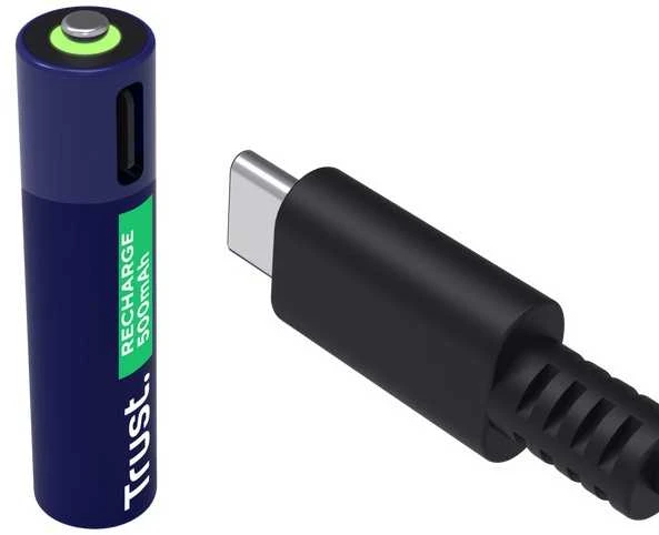 AAA akumuliatorius su USB-C įkrovimo jungtimi