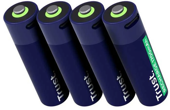 Baterijos AA Trust USB-C įkraunamos baterijos 4P