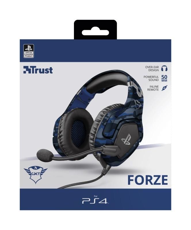 Žaidimų ausinės Trust GXT 488 Forze-B PS4 oficialus licencijuotas produktas, Mėlynos, 23532