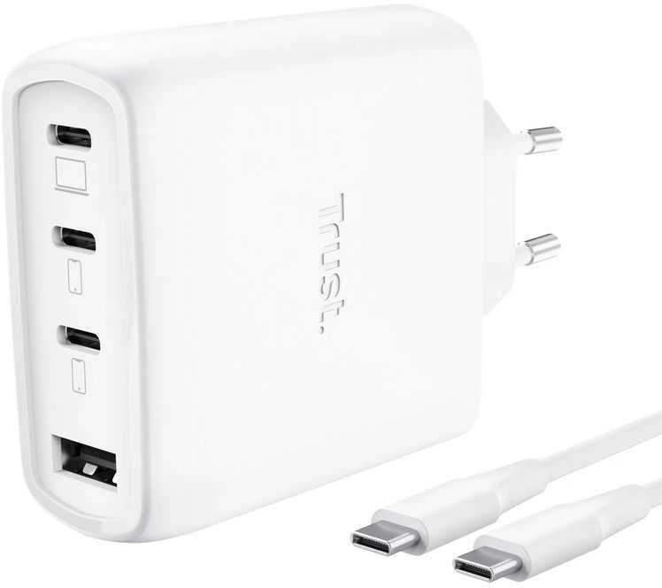 „Trust Maxo 65W Universal Baltas AC“ greitas įkrovimas patalpose