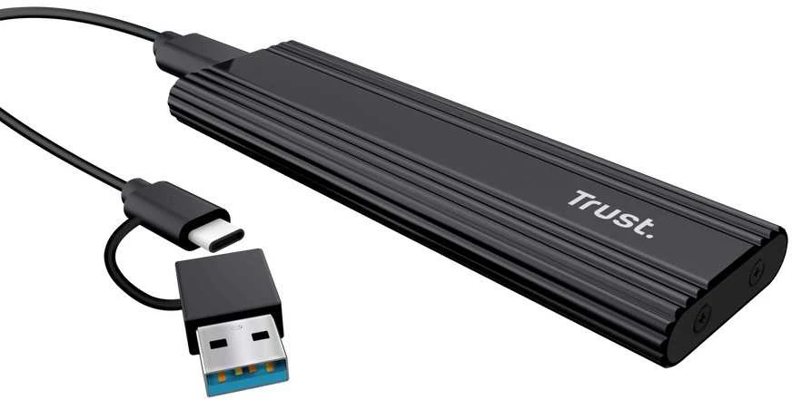 Trust 25806 storage drive enclosure SSD enclosure Juodas