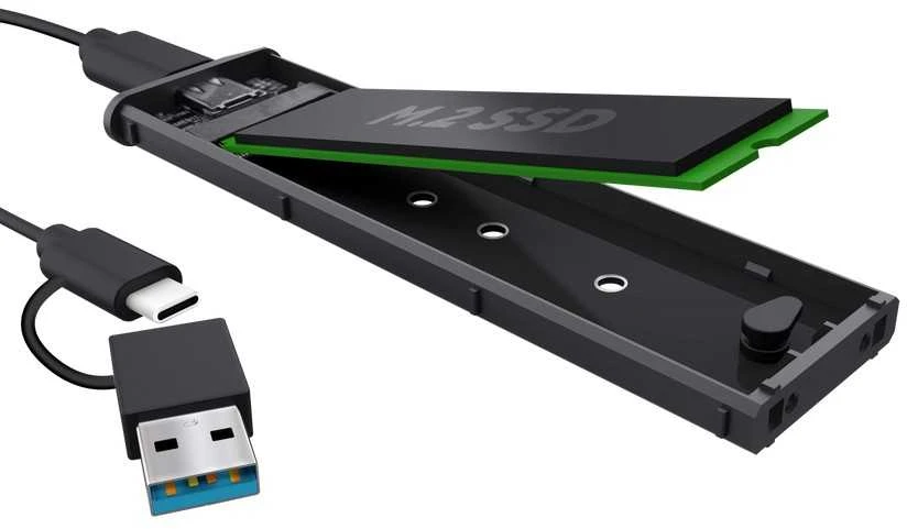 Trust 25806 storage drive enclosure SSD enclosure Juodas