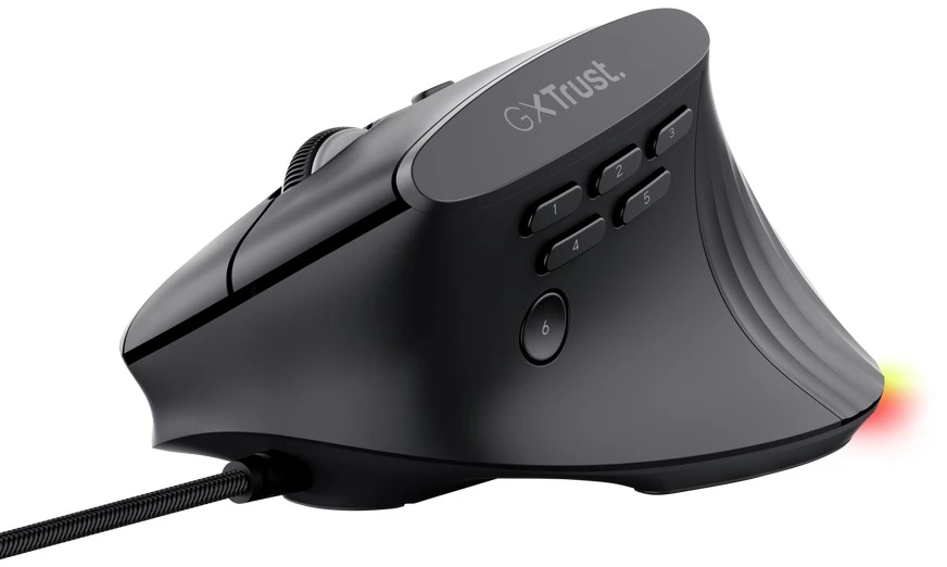 Pelė žaidimams trust gxt145 rexxa ergo juoda