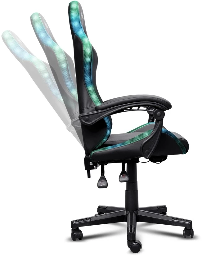 TRUST GXT 704 RONIQ RGB juoda žaidimų kėdė