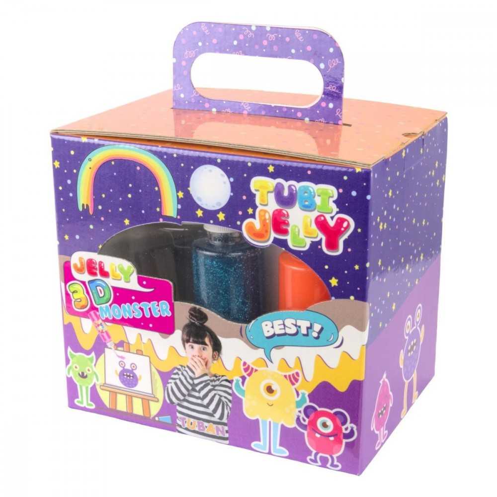 Tuban 6 spalvų Tubi Jelly rinkinys su nedideliu akvariumu - Monstrai ( TU3329 )