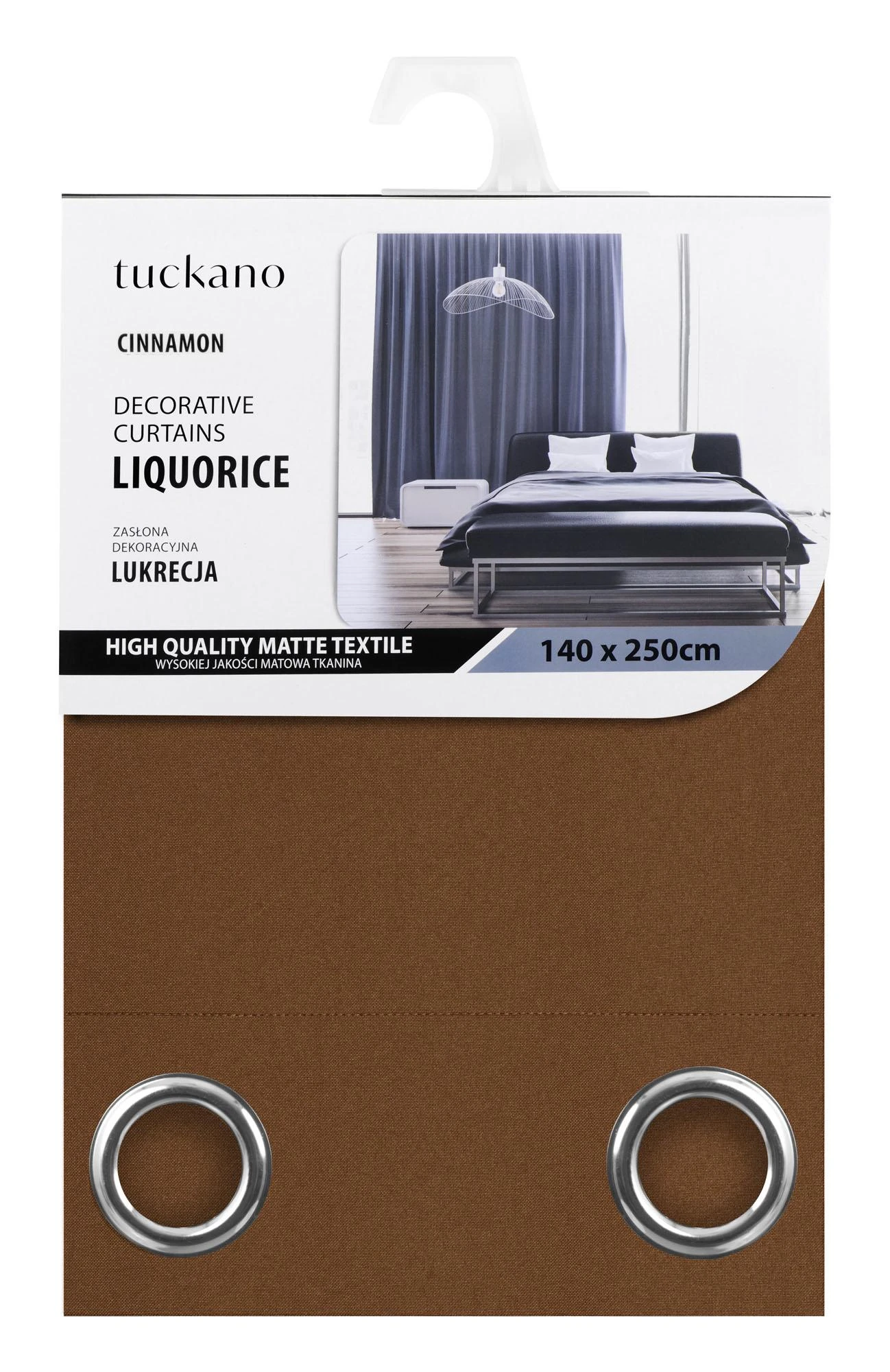 Užuolaida Tuckano Curtain LIQUORICE cinn