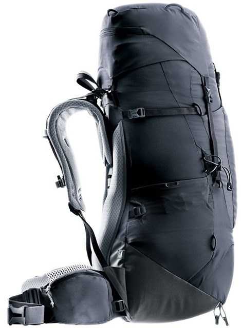 Deuter Aircontact Lite 45+10 SL moteriška žygio kuprinė Juodas