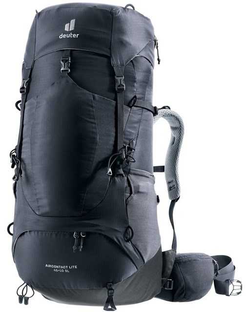 Deuter Aircontact Lite 45+10 SL moteriška žygio kuprinė Juodas