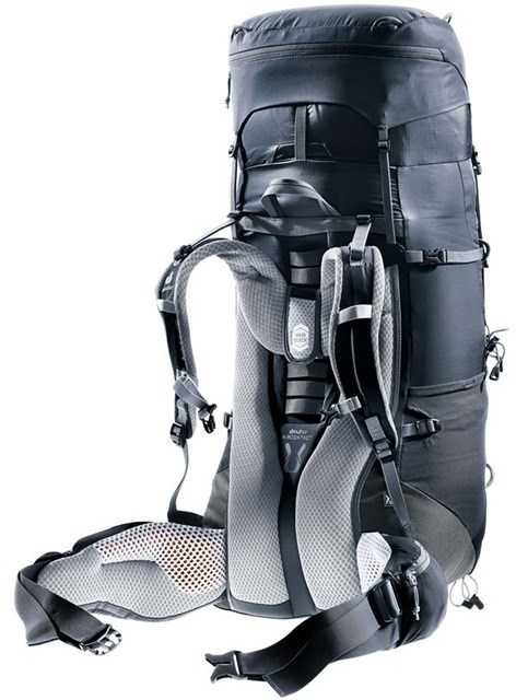 Deuter Aircontact Lite 45+10 SL moteriška žygio kuprinė Juodas