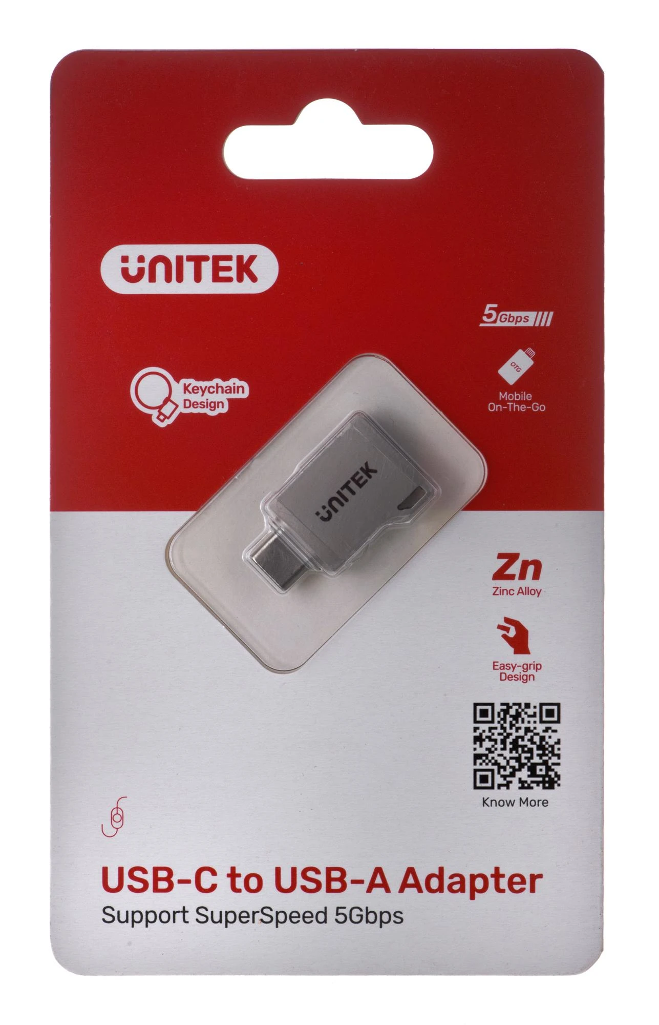 Unitek USB-A į USB-C adapteris originalioje pakuotėje