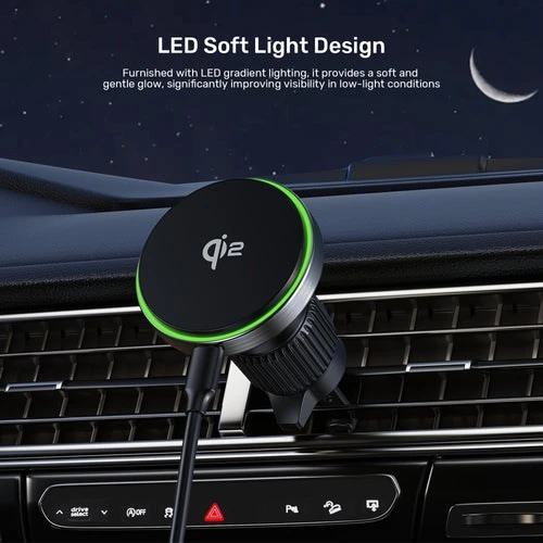 Laikiklis automobilinis Unitek 38W, Qi2