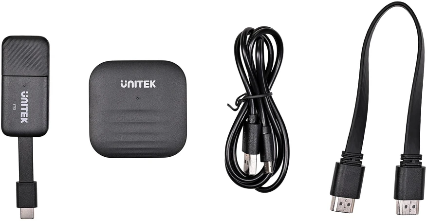 UNITEK V1184A01 AV extender AV transmitter & receiver Juodas