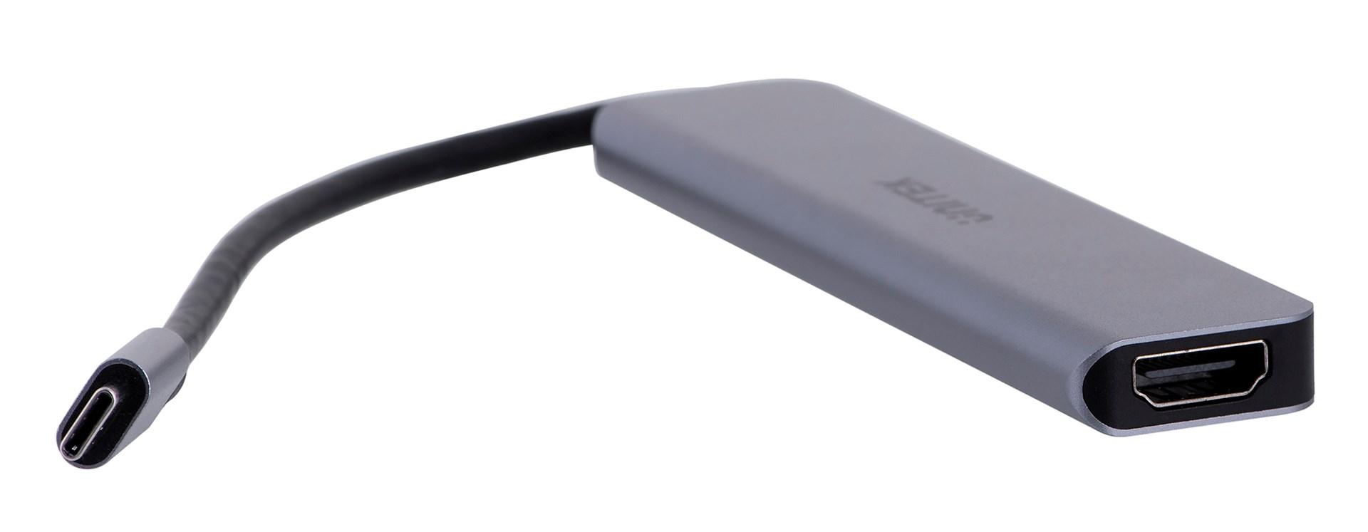 UNITEK H1118A HUB USB-C 7in1 PD 100W HDMI 4K ALU