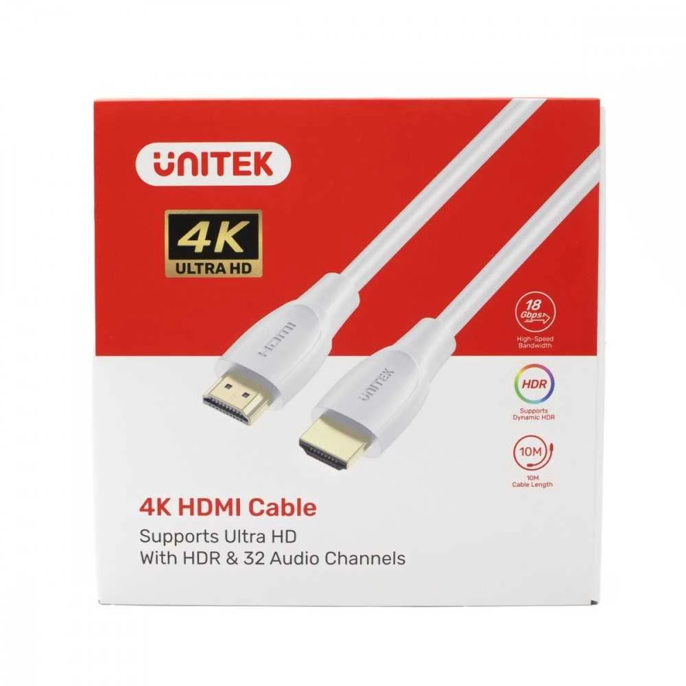 Unitek HDMI 2.0 4K kabelis baltas 2m