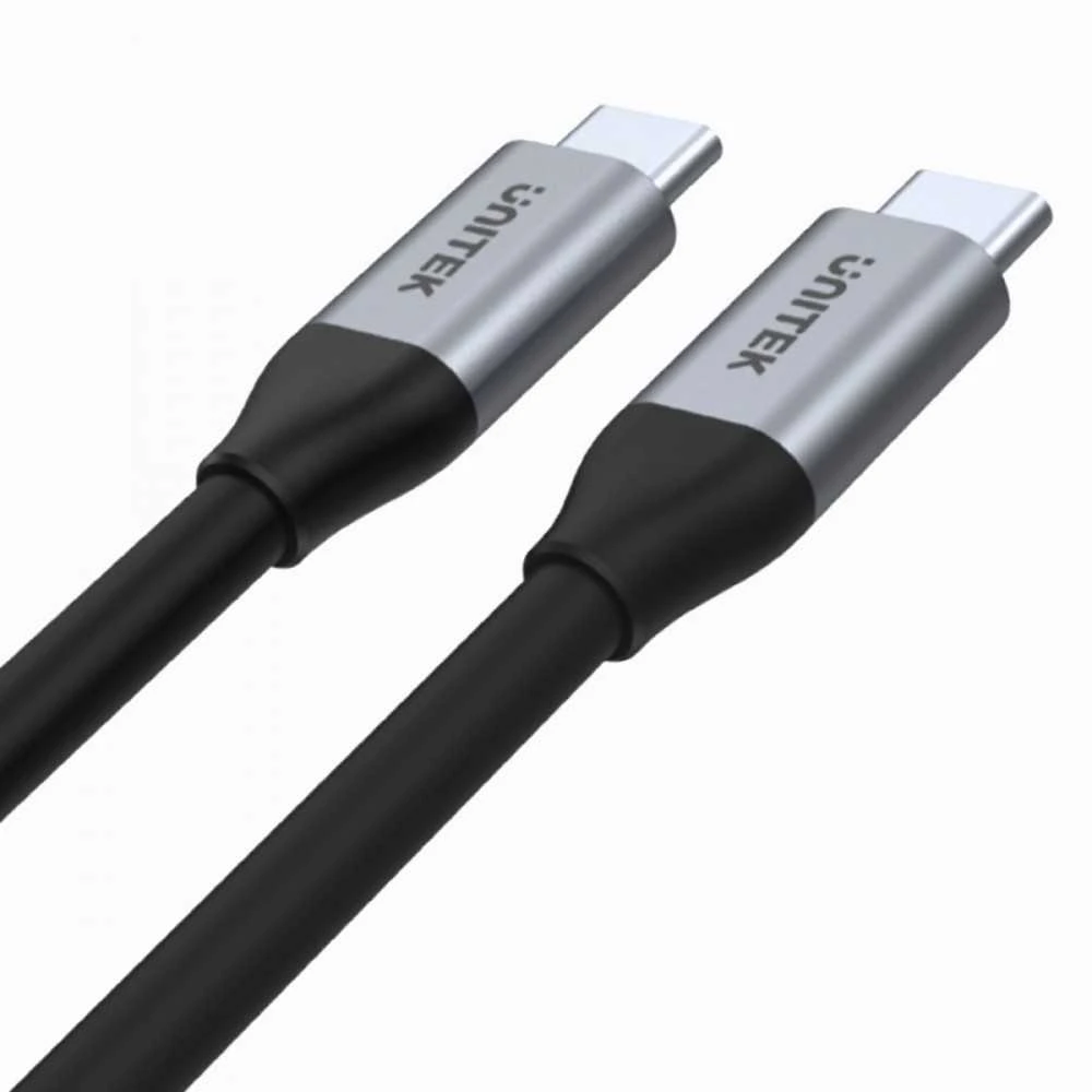 USB Unitek USB-C – USB-C laidas 2 m sidabrinis (C14091ABK)