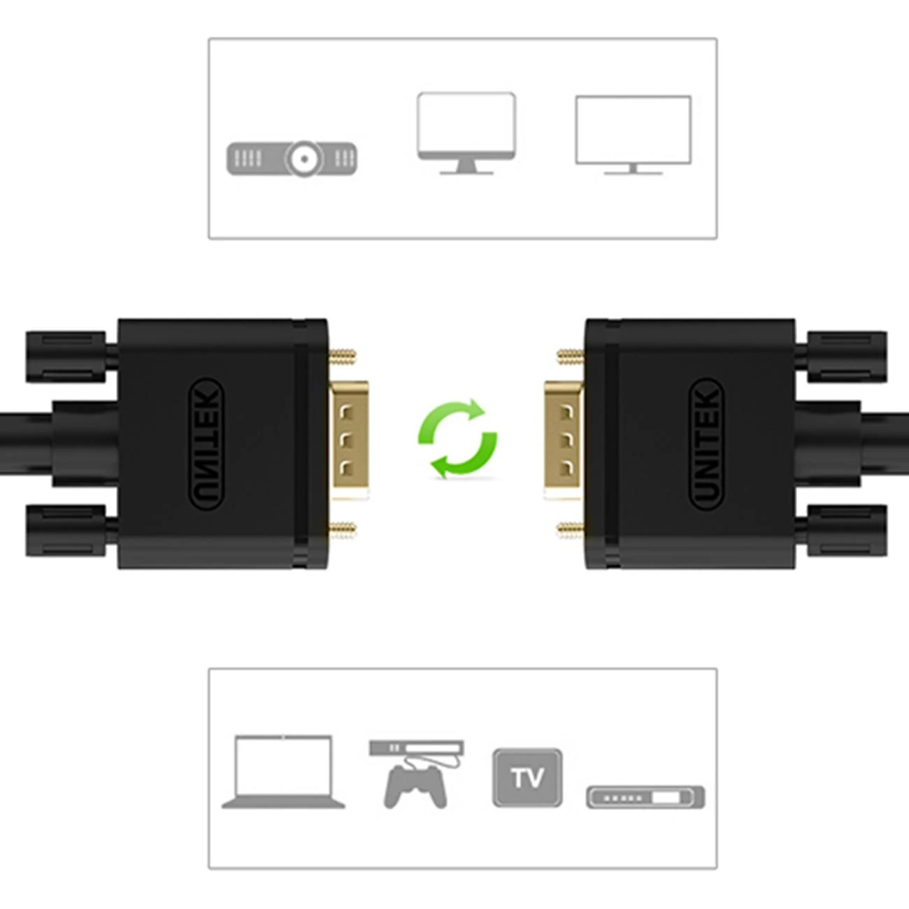 UNITEK Y-C504G Unitek Cable VGA HD15 M/M 3m, Premium, Y-C504G
