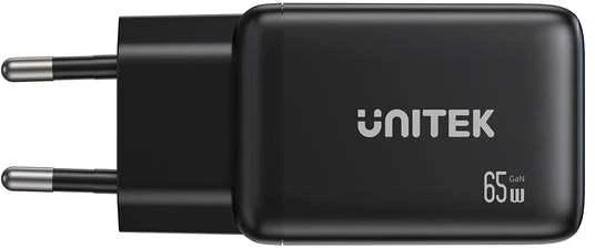 Unitek Įkroviklis jungiama į tinklą 3-portowa GaN 65W, 2xUSB-C, USB-A, PD 3.0, juoda