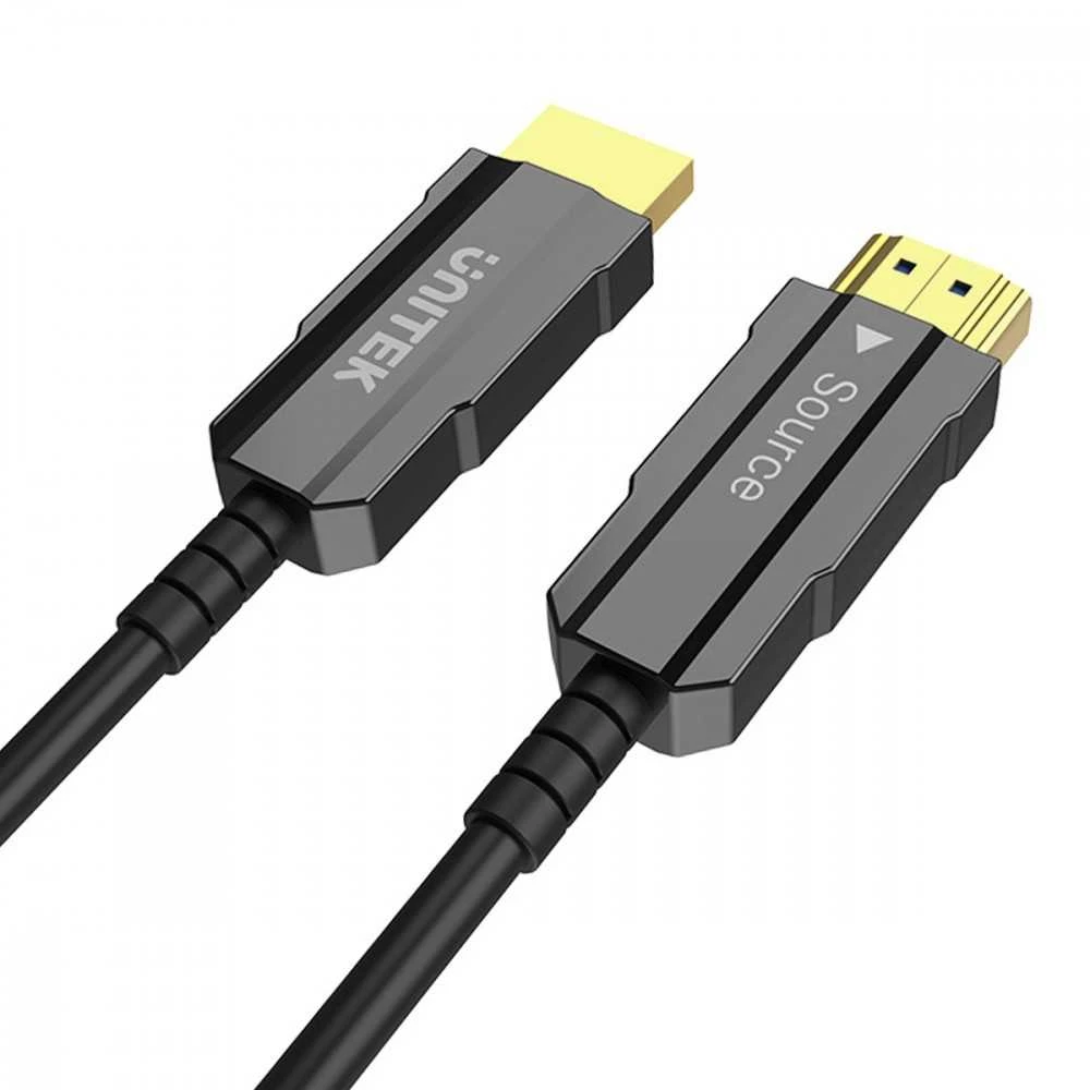 Unitek optinis kabelis hdmi 2.0 aktyvus optinis kabelis 4k 60hz 20m