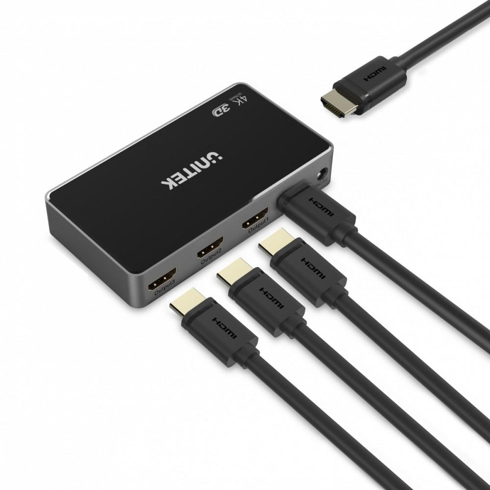 Unitek HDMI skirstytuvas 1 įvestis - 4 išvestis