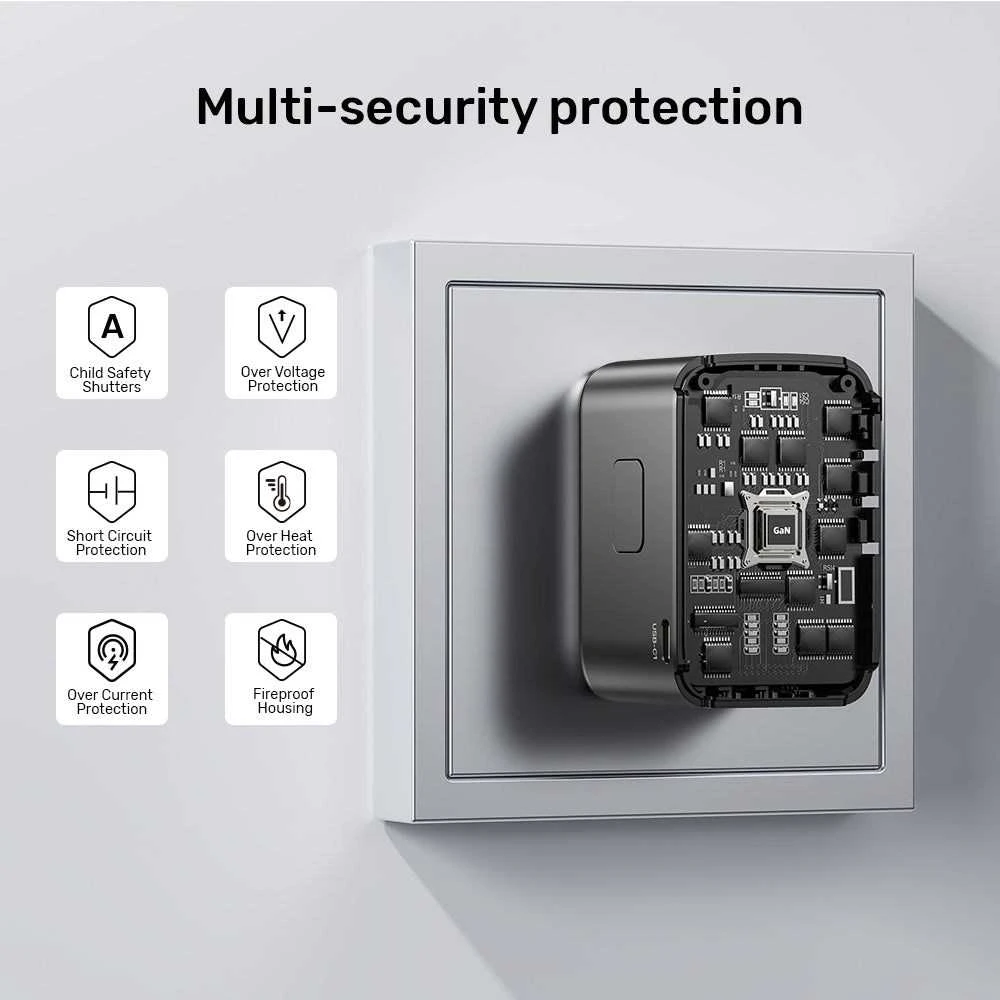 Unitek kelioninis adapteris EU/US/UK/AUS PD 65 W